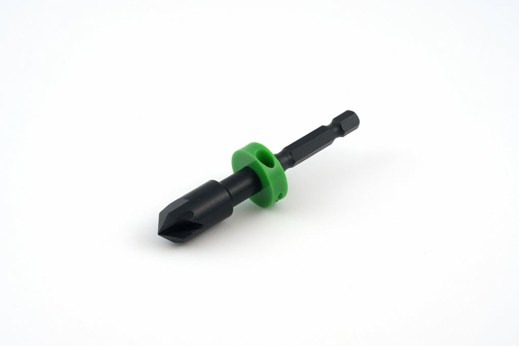 Spackle Hack™ custom drill bit with depth stop collar for precise drywall hole repair