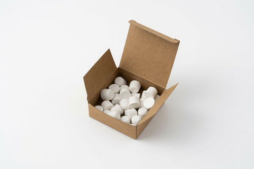 Spackle Hack™ drywall plug replacement box — 25 shelf-stable, paint-ready gypsum plugs